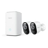 Reolink Home Hub1 avec 2x B350 et 1x panneau solaire 2 USB-C, Caméra de surveillance Blanc