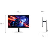 Samsung Odyssey OLED G6 G60SF 27" Moniteur gaming Argent, 1x DisplayPort, 2x HDMI, 2x USB-A, 500 Hz