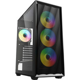 Sharkoon VK4 ARGB boîtier midi tower Noir | 2x USB-A | RGB | Verre Trempé