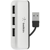 Belkin Hub de voyage à 4 ports, Hub USB Blanc/Noir