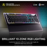 Corsair SKIFF 100 RGB clavier gaming Noir, Layout BE (AZERTY), Membrane, 100%