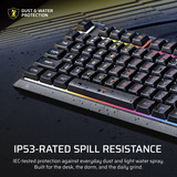 Corsair SKIFF 100 RGB clavier gaming Noir, Layout BE (AZERTY), Membrane, 100%