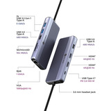 ICY BOX IB-DK4062-CPD 12-en-1, Station d'accueil Aluminium