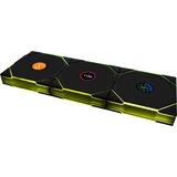 Lian Li UNI FAN TL 120 LCD Wireless Reverse Blade ventilateurs de boîtier RGB  Noir, 3 pièces, 120 x 124 x 28 mm, PWM, 1x 9 broches USB, contrôleur inclus