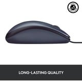 Logitech B100 Optical USB Mouse, Souris Noir, Ambidextre, Optique, USB Type-A, 800 DPI, Noir