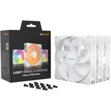 be quiet! Light Wings LX PWM 140mm Inversé ventilateurs de boîtier RGB  Blanc, 3 pièces, 140 x 140 x 25 mm