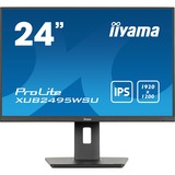 iiyama ProLite XUB2495WSU-B7 24.1" Moniteur Noir, 1x DisplayPort, 1x HDMI, 1x USB-C, 3x USB-A