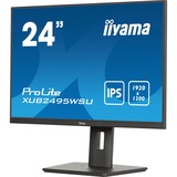 iiyama ProLite XUB2495WSU-B7 24.1" Moniteur Noir, 1x DisplayPort, 1x HDMI, 1x USB-C, 3x USB-A