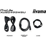 iiyama ProLite XUB2495WSU-B7 24.1" Moniteur Noir, 1x DisplayPort, 1x HDMI, 1x USB-C, 3x USB-A