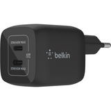 Belkin BOOSTCHARGE PRO Chargeur mural USB-C GaN à 2 ports avec PPS (45 W) Noir