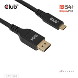 Club 3D Câble USB-C vers DisplayPort 2.1 DP54 bidirectionnel, 8K120Hz, 2 m Noir