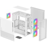 DeepCool CH560 boîtier midi tower Blanc | 1x USB-A | 1x USB-C | RGB | Verre Trempé