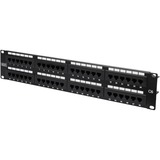 Digitus CAT 6, panneau de brassage de classe E Noir, panneau de brassage de classe E, RJ-45, Noir, Acier galvanisé, SECC, Acier, Montage de rack, 560 mm, 75 mm