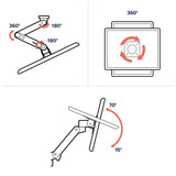 Ergotron Ergotron LX Pro - Mounting kit wh, Support de moniteur Blanc