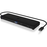ICY BOX IB-DK2116-C Station d'accueil mobile 11-en-1 avec triple sortie vidéo Noir, HDMI, DisplayPort, LAN, USB Type-C