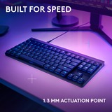 Logitech G515 TKL Low Profile RGB clavier gaming Noir, Layout US (QWERTY), GL Tactile, 80% (TKL), Double-shot PBT