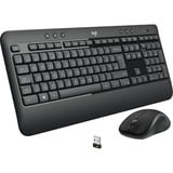 Logitech MK540 Advanced, set de bureau Gris foncé, Layout l’UE (QWERTY), 1000 dpi