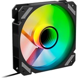 Sharkoon SHARK Mirror RGB PWM REVERSE, Ventilateur de boîtier Noir, 4 broches PWM