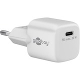 goobay Chargeur rapide USB-C PD GaN Nano (20 W) Blanc, 1x USB-C, Power Delivery 3.0