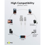 goobay Supersoft USB-C > USB-A 2.0, Câble Blanc, 1 mètre