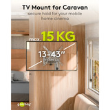 goobay Support mural TV Caravan FULLMOTION (M), 13 à 43 pouces Argent