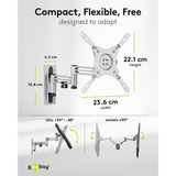 goobay Support mural TV Caravan FULLMOTION (M), 13 à 43 pouces Argent
