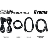 iiyama ProLite XUB2792UHSU-B6 27" 4K Ultra HD Moniteur Noir (Mat), 1x DisplayPort, 1x HDMI, 1x USB-C, 3x USB-A