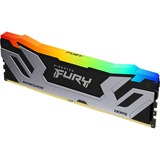 Kingston 48 Go DDR5-8400 (2x 24 Go) Dual-Kit, Mémoire vive Argent/Noir, KF584CU40RSAK2-48, Renegade Silver RGB, XMP 3.0
