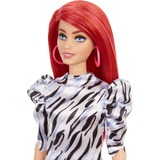 Mattel Barbie Fashionistas - Robe noire et blanche, Figurine 