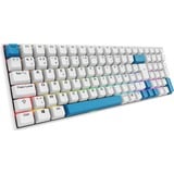 Sharkoon SKILLER SGK50 S2 PBT RGB clavier gaming mécanique Blanc, Layout BE (AZERTY), Gateron G Pro 3.0 Yellow, 96%, Hot-swappable