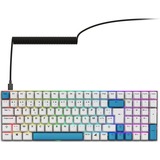 Sharkoon SKILLER SGK50 S2 PBT, clavier gaming Blanc, Layout BE, Gateron G Pro 3.0 Yellow, LED RGB, Hot-swappable