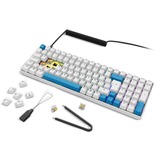 Sharkoon SKILLER SGK50 S2 PBT, clavier gaming Blanc, Layout BE, Gateron G Pro 3.0 Yellow, LED RGB, Hot-swappable