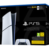 Sony PlayStation 5 Slim Digital Edition, Console de jeu PlayStation 5, Noir, Blanc, 16384 Mo, GDDR6, 448 Go/s, AMD