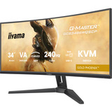 iiyama G-Master Gold Phoenix GCB3486WQSCP-B1 34" Moniteur UltraWide gaming incurvé Noir, 1x DisplayPort, 2x HDMI, 2x USB-C, 2x USB-A, 1x RJ-45, 240 Hz