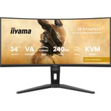iiyama G-Master Gold Phoenix GCB3486WQSCP-B1 34" Moniteur UltraWide gaming incurvé Noir, 1x DisplayPort, 2x HDMI, 2x USB-C, 2x USB-A, 1x RJ-45, 240 Hz