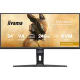 iiyama G-Master Gold Phoenix GCB3486WQSCP-B1 34" Moniteur UltraWide gaming incurvé  Noir, 240 Hz, HDMI, DisplayPort, Audio, LAN, USB-C, AMD Free-Sync