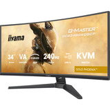 iiyama G-Master Gold Phoenix GCB3486WQSCP-B1 34" Moniteur UltraWide gaming incurvé  Noir, 240 Hz, HDMI, DisplayPort, Audio, LAN, USB-C, AMD Free-Sync