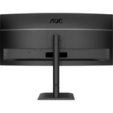 AOC CU34E4CV 34" Moniteur UltraWide incurvé Noir, 1x DisplayPort, 2x HDMI, 1x USB-C, 4x USB-A, 1x RJ-45, 120 Hz, 86,4 cm (34"), 3440 x 1440 pixels, 4 ms, Noir