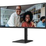 AOC CU34E4CV 34" Moniteur UltraWide incurvé Noir, 1x DisplayPort, 2x HDMI, 1x USB-C, 4x USB-A, 1x RJ-45, 120 Hz, 86,4 cm (34"), 3440 x 1440 pixels, 4 ms, Noir
