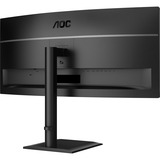 AOC CU34E4CV 34" Moniteur UltraWide incurvé Noir, 1x DisplayPort, 2x HDMI, 1x USB-C, 4x USB-A, 1x RJ-45, 120 Hz, 86,4 cm (34"), 3440 x 1440 pixels, 4 ms, Noir