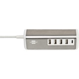 Brennenstuhl Chargeur USB multiple estilo Blanc/en acier inoxydable
