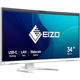 EIZO FlexScan EV3450XC-WT 34.1" Moniteur UltraWide incurvé Blanc, 1x DisplayPort, 2x HDMI, 2x USB-C, 2x USB-A, 1x RJ-45