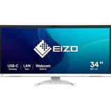 EIZO FlexScan EV3450XC-WT 34.1" Moniteur UltraWide incurvé Blanc, 1x DisplayPort, 2x HDMI, 2x USB-C, 2x USB-A, 1x RJ-45
