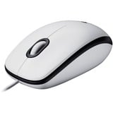 Logitech M100, Souris Blanc/gris, 1000 dpi