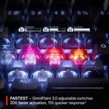 SteelSeries Apex Pro Mini Gen 3 RGB clavier gaming mécanique Noir, Layout US (QWERTY), SteelSeries OmniPoint 3.0, 60%, Double-shot PBT