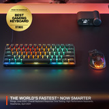 SteelSeries Apex Pro Mini Wireless, clavier gaming Blanc, Layout États-Unis, SteelSeries OmniPoint 2.0, US layout, SteelSeries OmniPoint 2.0, 60%, RGB LED, Double Shot PBT Keycaps