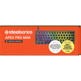 SteelSeries Apex Pro Mini Wireless, clavier gaming Blanc, Layout États-Unis, SteelSeries OmniPoint 2.0, US layout, SteelSeries OmniPoint 2.0, 60%, RGB LED, Double Shot PBT Keycaps