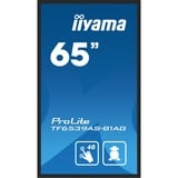 iiyama ProLite TF6539AS-B1AG, Affichage public Noir, Tactile, HDMI, DisplayPort, LAN, Audio, USB, Android 