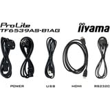 iiyama ProLite TF6539AS-B1AG, Affichage public Noir, Tactile, HDMI, DisplayPort, LAN, Audio, USB, Android 