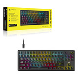 Corsair K70 CORE TKL RGB clavier gaming mécanique Noir, Layout US (QWERTY), Corsair MLX Red v2, 80% (TKL), Hot-swappable, ABS Double shot
